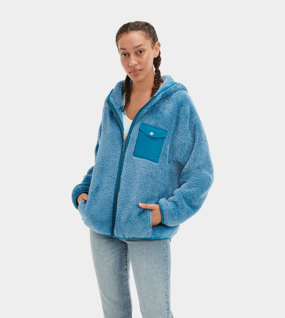 Ugg Hoodie Canada - Ugg Women's Kadence Sherpa Blue